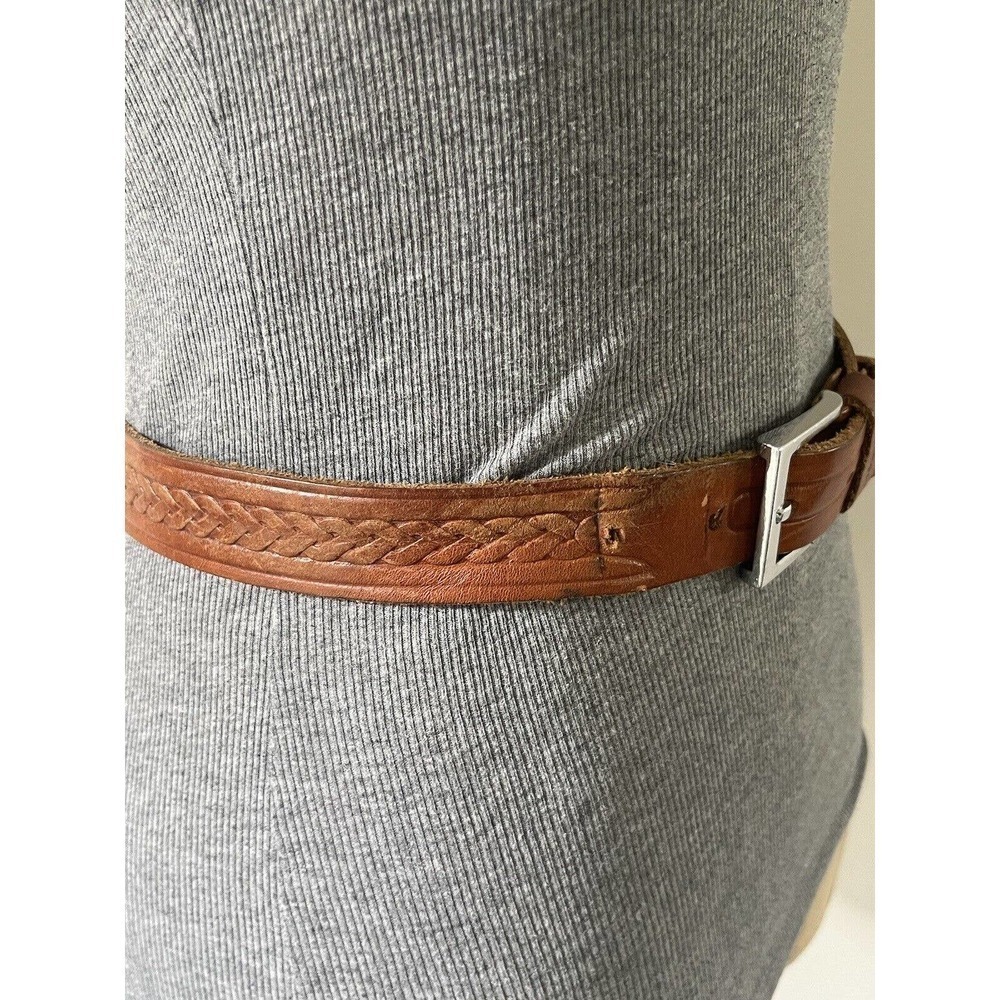 Absolute Basic Leather Embossed Braided Adjustabl… - image 5